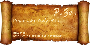 Poparadu Zsófia névjegykártya
